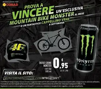 Conad Monster Energy Ultra Red 500 G(ml) offerta
