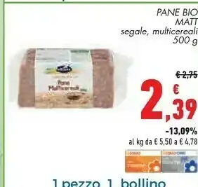 Conad City Matt & Biofunction - Pane Bio Multicereali 500 g(ml) offerta