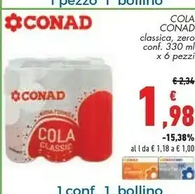 Conad City Conad Cola Classica offerta