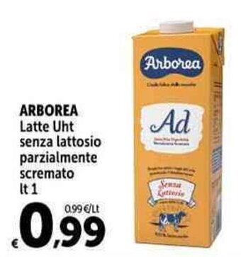 Carrefour Market ARBOREA Latte Uht senza lattosio parzialmente scremato lt 1 offerta