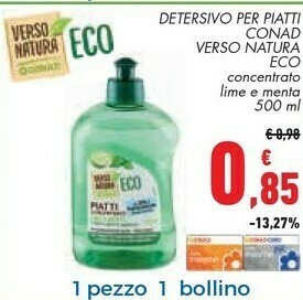 Conad City Conad Detersivo Per Piatti Verso Natura Eco offerta