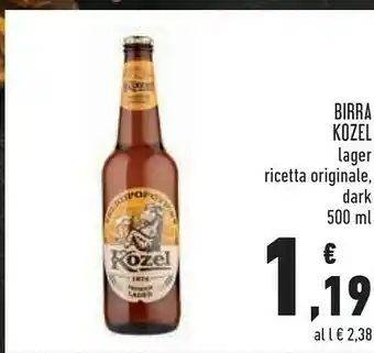Conad City Birra Kozel Dark 500ml offerta