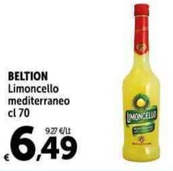 Carrefour Market BELTION Limoncello mediterraneo cl 70 offerta