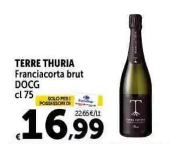 Carrefour Market TERRE THURIA Franciacorta brut DOCG cl 75 offerta