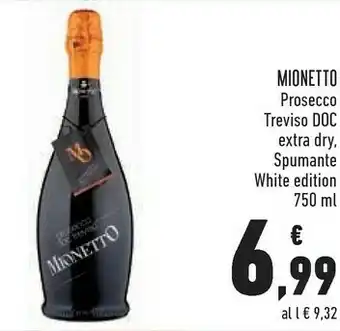 Conad City Mionetto Prosecco Doc Treviso 750ml offerta