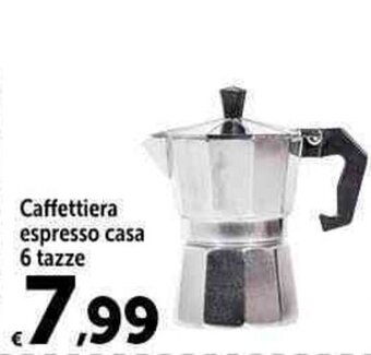 Carrefour Market Caffettiera espresso casa 6 tazze offerta