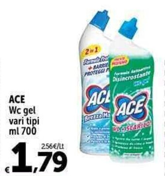 Carrefour Market ACE Wc gel vari tipi ml 700 offerta