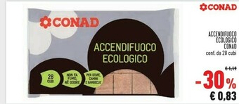 Conad Conad Accendifuoco Ecologico 28 Cubi offerta