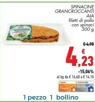 Conad Aia Spinacine Grancroccanti 300 G(ml) offerta