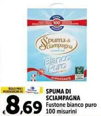 SPUMA DI SCIAMPAGNA Fustone bianco puro 100 misurini