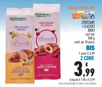 Conad CROISSANT I CLASSICI BAULI 500 g 10 pezzi offerta