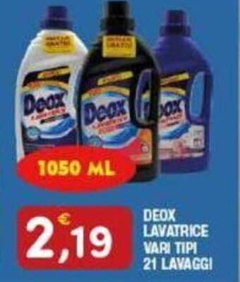 DEOX LAVATRICE VARI TIPI 21 LAVAGGI