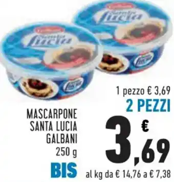 Conad MASCARPONE SANTA LUCIA GALBĀNI 250 g offerta