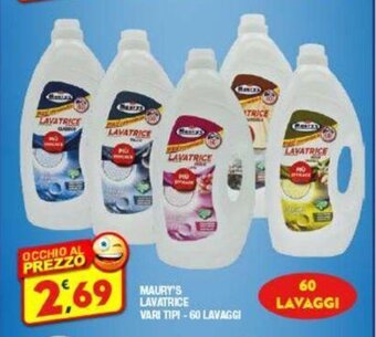 Maury's MAURY'S LAVATRICE VARI TIPI - 60 LAVAGGI offerta