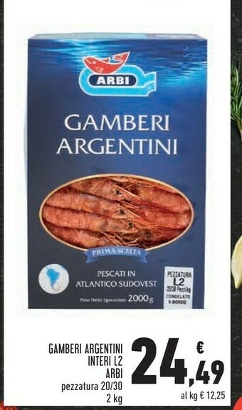 Conad Arbi Gamberi Argentini Interi L2 offerta