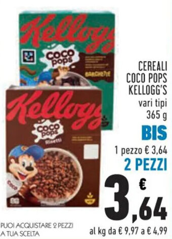 Conad CEREALI COCO POPS KELLOGG'S 365 g offerta