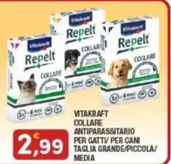 Maury's VITAKRAFT COLLARE ANTIPARASSITARIO PER GATTI PER CANI TAGLIA GRANDE/PICCOLA/ MEDIA offerta
