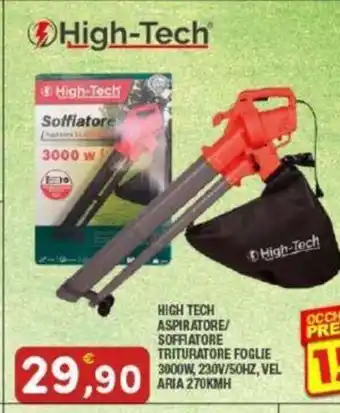 Maury's HIGH TECH ASPIRATORE/ SOFFIATORE TRITURATORE FOGLIE 3000W, 230V/50HZ, VEL ARIA 270KMH offerta