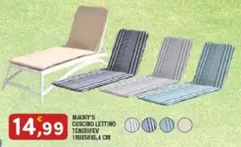 Maury's MAURY'S CUSCINO LETTINO TENERIFEV 189X58X5,4 CM offerta