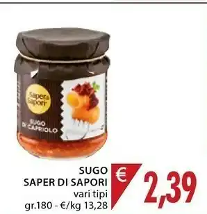 Mercatò Sapori Sapera Sugo offerta