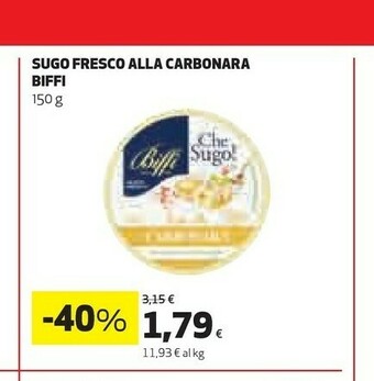 Coop Biffi Sugo Fresco Alla Carbonara offerta