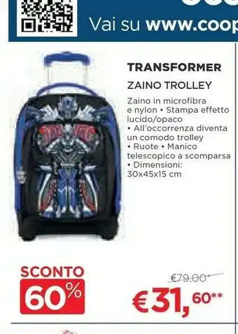Coop Transformer Zaino Trolley offerta