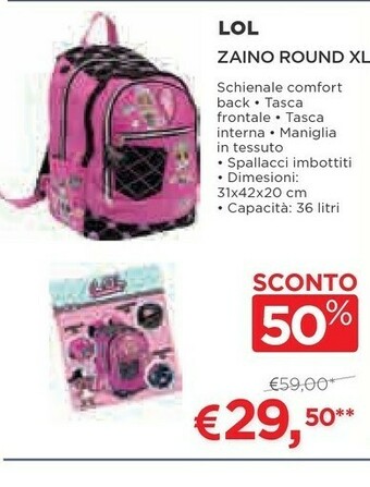 Coop Lol Zaino Round offerta