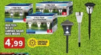 HIGH TECH SET 2/3 LAMPADE SOLARI VARIE MISURE