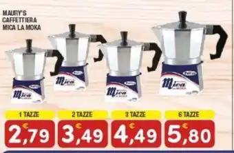 Maury's MAURY'S CAFFETTIERA MICA LA MOKA 1 TAZZE offerta