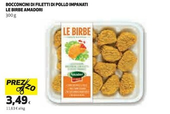 Coop Amadori Le Birbe Con Spinaci Bocconcini Di Pollo Impanati Con Spinaci 300 G(ml) offerta