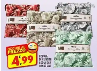 Maury's COPPIA DI CUSCINI SEDIA EVA 40X40 CM offerta