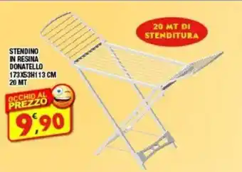 Maury's STENDINO IN RESINA DONATELLO 173X53H113 CM 20 MT offerta