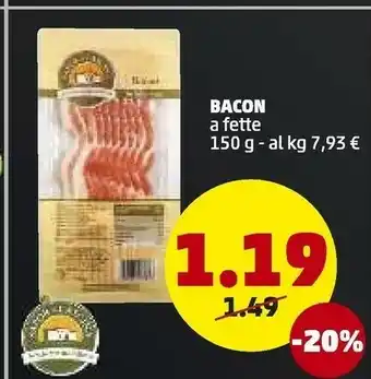 PENNY Penny Bacon A Fette 150g offerta