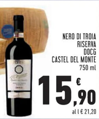 Conad NERO DI TROIA RISERVA DOCG CASTEL DEL MONTE 750 ml offerta