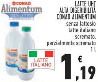 Conad LATTE UHT ALTA DIGERIBILITA CONAD ALIMENTUM 1 l offerta