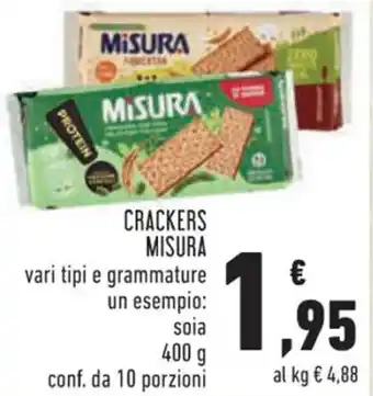 Conad CRACKERS MISURA 400 g offerta
