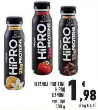 Conad BEVANDA PROTEINE HIPRO DANONE 300 g offerta