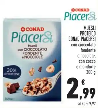 Conad CONAD PIACERSI MUESLI PROTEICO 300 g offerta