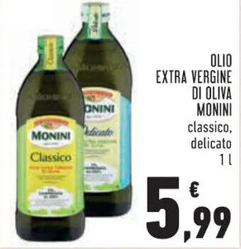 Conad OLIO EXTRA VERGINE DI OLIVA MONINI 1 l offerta