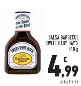 Conad SALSA BARBECUE SWEET BABY RAY'S 510 g offerta