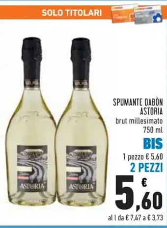 Conad Superstore SPUMANTE DABON ASTORIA 750 ml 2 pezzi offerta