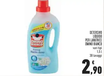 Conad DETERSIVO LIQUIDO LIQUIDO PER LAVATRICE OMINO BIANCO 1,5 l offerta
