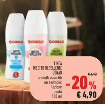 Conad CONAD LINEA INSETTO REPELLENTE 100 ml offerta