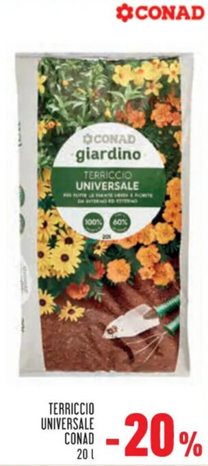 Conad TERRICCIO UNIVERSALE CONAD 20 l offerta