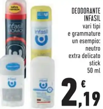 Conad DEODORANTE INFASIL 50 ml offerta