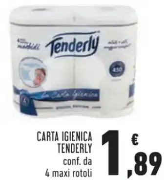 Conad CARTA IGIENICA TENDERLY 4 maxi rotoli offerta