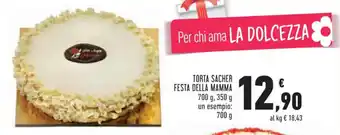 Conad Superstore TORTA SACHER FESTA DELLA MAMMA 700 g offerta