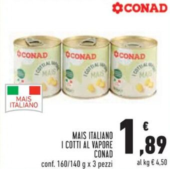 Conad Superstore MAIS ITALIANO I COTTI AL VAPORE CONAD conf. 160/140 g x 3 pezzi offerta