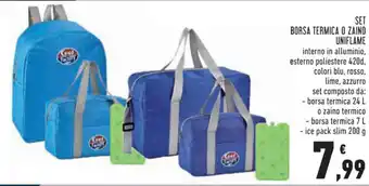 Conad Superstore SET BORSA TERMICA O ZAINO UNIFLAME offerta