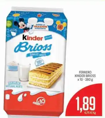 Supermercati Piccolo Ferrero Kinder Brioss x 10 280g offerta